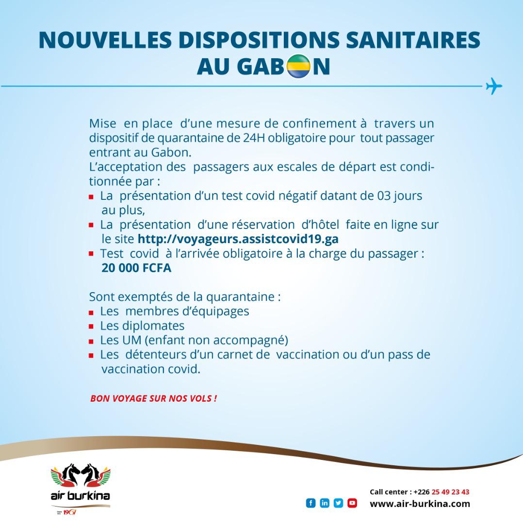 dispositions sanitaires Gabon